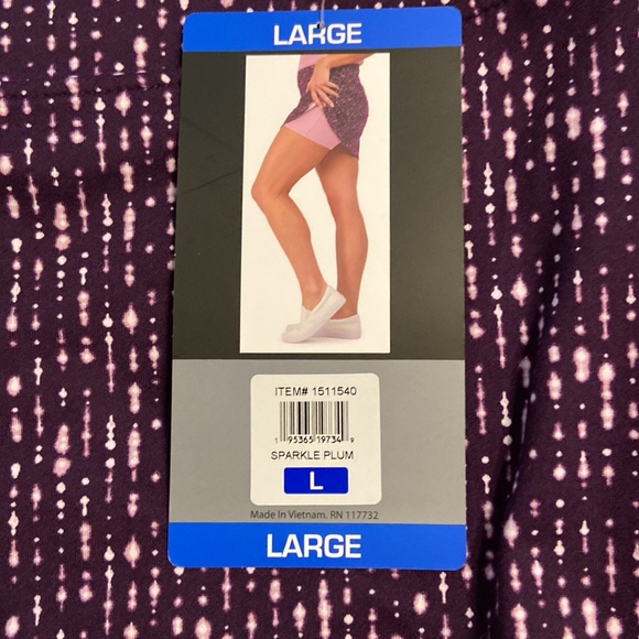 Tranquility Skorts size L brand new with tags color purple and white design - Picture 10 of 12